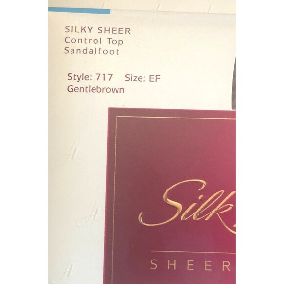 Hanes Silk Reflections 3 Pair Size EF 2 Pair Gentlebrown 1 Pr Quicksilver Contro - Picture 3 of 5